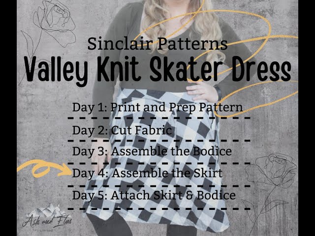 Sinclair Valley Knit Skater Dress Part 2 - YouTube