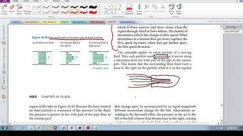 Chap 18.3 - Fluid flow (f):  Bernoulli effect  (part a)