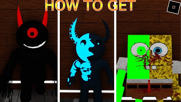 How to get "TOXIC SPONGY", "BLUE FLAMED DEVIL" AND "CRIMSON EYE" BADGE in CUSTOM PIGGY SHOWCASE