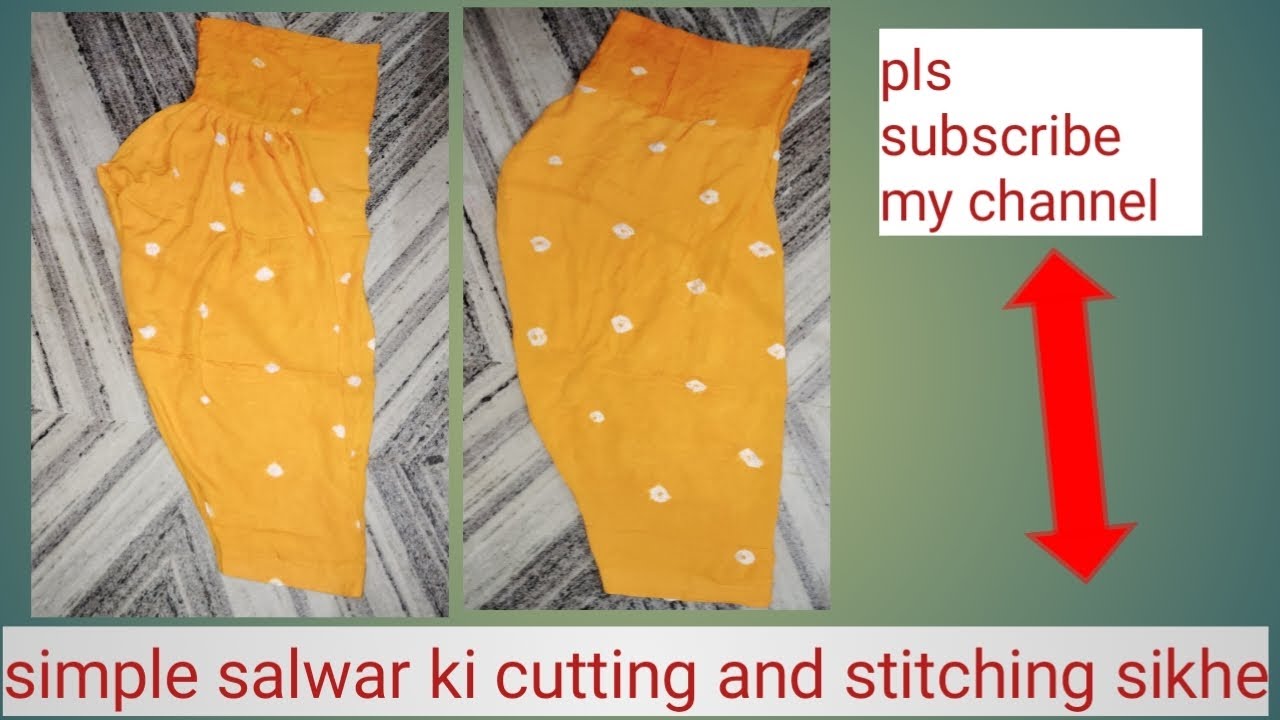 salwar ki cutting stitching/ Sirf Do metre kapde Mein salwar ki cutting