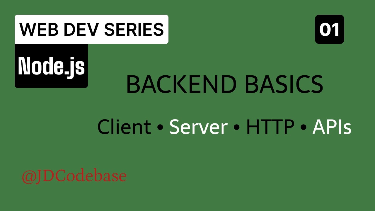 Backend Basics for Beginners | Client vs Server, HTTP, REST APIs, JSON ...
