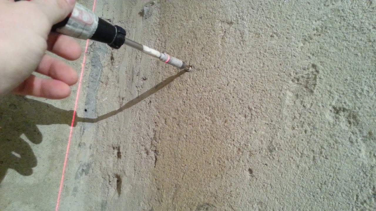 Ремонт ванной Установка растворных штукатурных маяков / Часть - 1 - YouTube