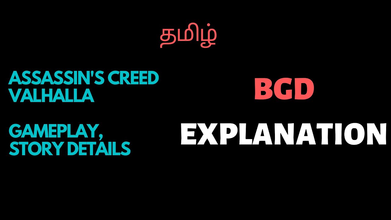 (தமிழ்) Assassin's Creed : Valhalla Gameplay, Story Details Tamil - 01| BGD EXPLANATION