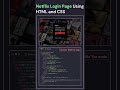 Netflix Animation And Login Page using HTML CSS ☠️😨Next level Animation of netflix intro and login💻📈