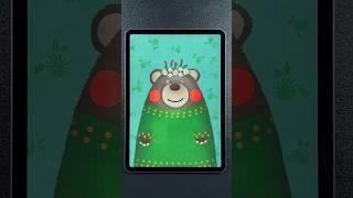 Bear - iPad drawing in Procreate (#shorts)