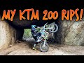 My 06 ktm 200 silver kings hard enduro bike finally rips