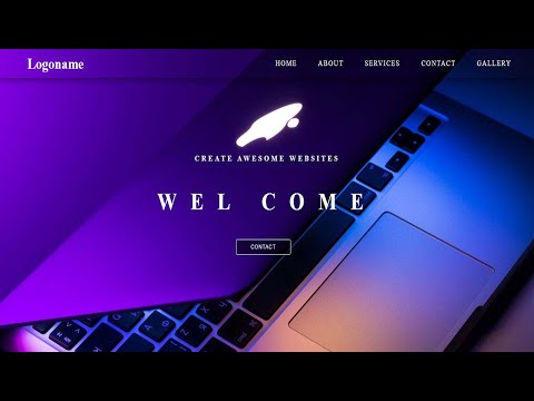 Create Awesome Home Page using HTML CSS  with source code