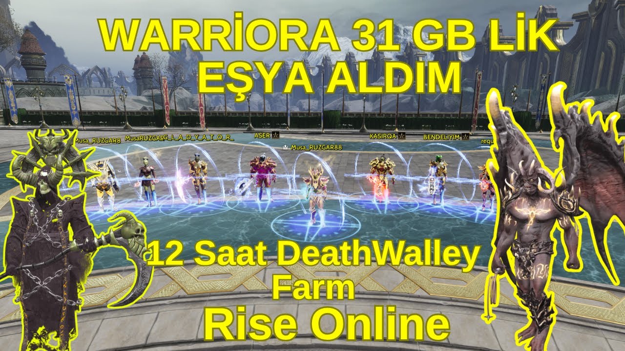 Rise Online | Warriora 31 GB'lik Silah Aldık Efsane Oldu | 8 Pc DeatWalley Farm Bölüm 2
