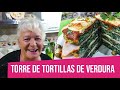 Pancakes de Espinaca o Torre de Tortillas de verdura! Comida saludable! #Tortillas #Verdura