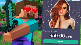 i paid $50 to play minecraft with TWO gamer girls..