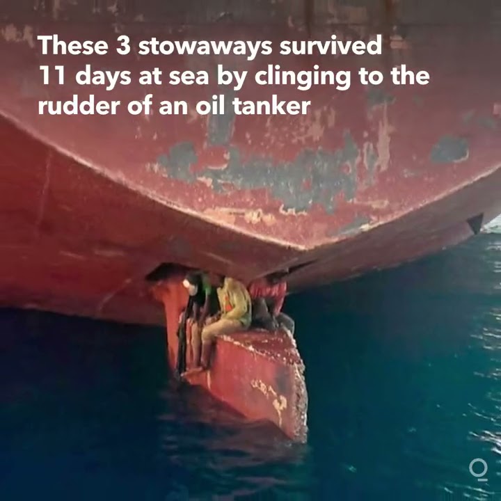Stowaways Survive 11 Days at Sea By Clinging to Rudder of Oil Tanker
