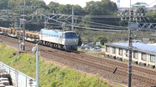 2015-10-19 8090ﾚ　EF66-102[吹]＋チキ3B（レール積載）