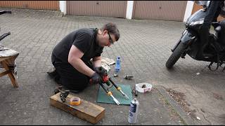 Rex Sm50 - Rollertagebuch - Tag 6 - Rahmenteile Schleifen