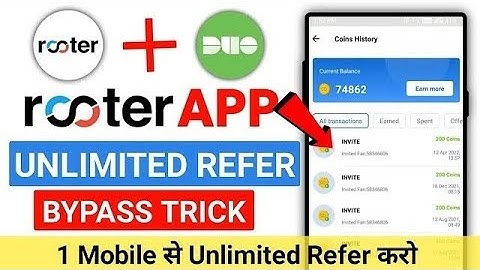 Rooter App Coin Hack trick | Rooter Unlimited Coin Trick | Rooter app Unlimited Refer bypass Trick