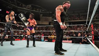 The Monster Braun Strowman interrumpt Damien Priest and Drew Mcintyre he want the World Heavyweight