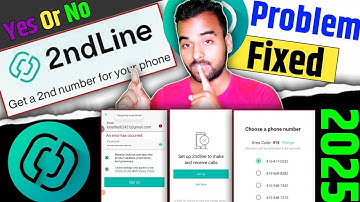 2ndline An Error Has Occurred Problem Solution | how to Sing Up in 2ndLine | 2ndline 2025 |