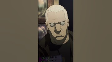バトーが何かを踏んだあと、急いで隠れるガブリエル…。 After Batou steps on something, Gabriel quickly hides. #ghostintheshell