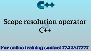 scope resolution operator