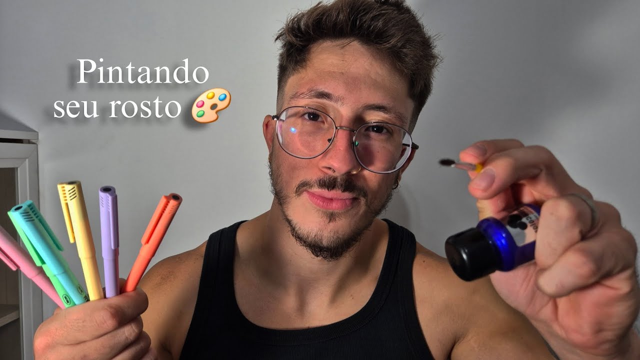 ASMR - PINTANDO seu ROSTO enquanto você DORME 🎨😴
