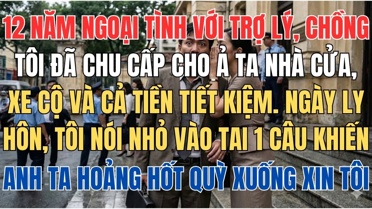 12 Năm Ngoại Tình Với Trợ Lí, Ngày Ra Toà Tôi Nói Nhỏ 1 Câu Vào Tai Khiến Anh Ta Quỳ Xuống Xin Tôi