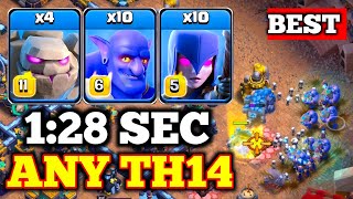 TH14 NEW ATTACK STRATEGY! GOLEM BOWLER WITCH ATTACK  : CLASH OF CLANS | CWL | TH14 ATTACK STRATEGY