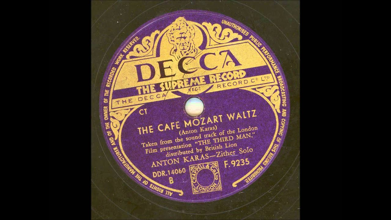 Anton Karas Zithersolo - The Cafe Mozart Waltz Anton Karas Zithersolo - The Cafe Mozart Waltz