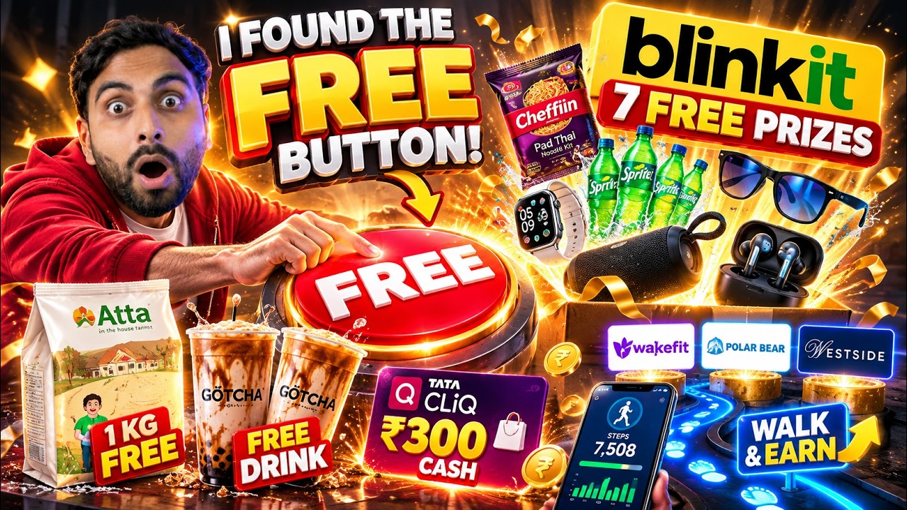 Blinkit Win FREE Speaker, Smartwatch | Dafit FREE Giftcards | FREE
