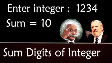 C Program to Print Sum of Digits of an Integer | Simple Program Small Code
