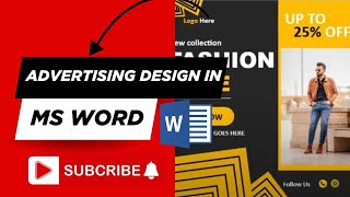 How to Design a beautiful advertising (AD) poster In MS word | advertising Design #winwordclasses
