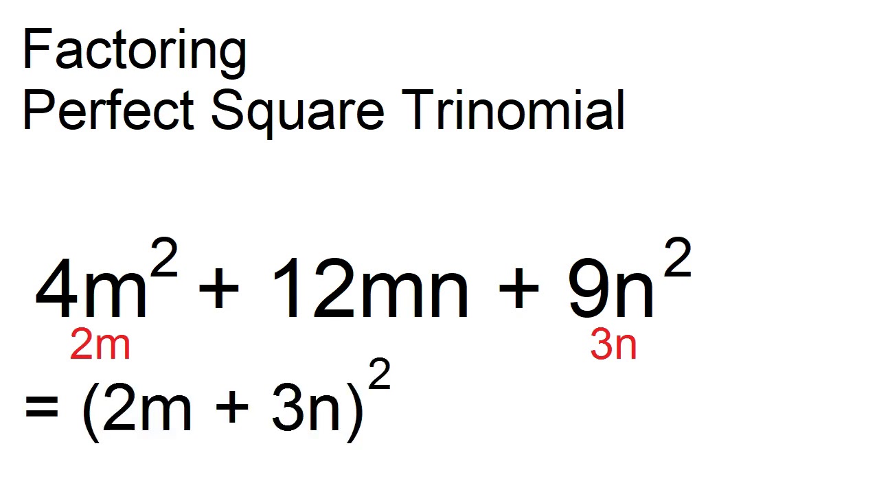 What Is A Perfect Square Trinomial Definition - DEFINITIONVD