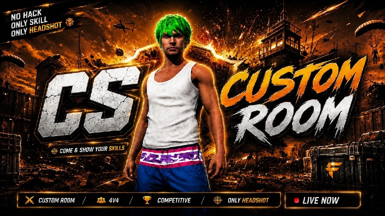 🔴Live Free Fire Only Custom Room 🔥 Giveaway Room | Gill Playz #freefireindia​ #live #shortslive