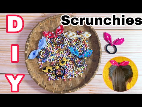 DIY Scrunchies | Hướng Dẫn May Cột Tóc Nơ | Beauty DIY