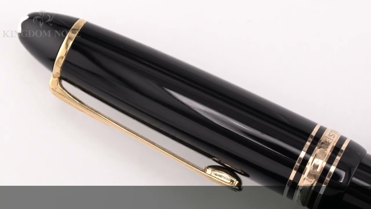 MONTBLANC 万年筆 マイスターシュテュック #146 14K全金/M - YouTube