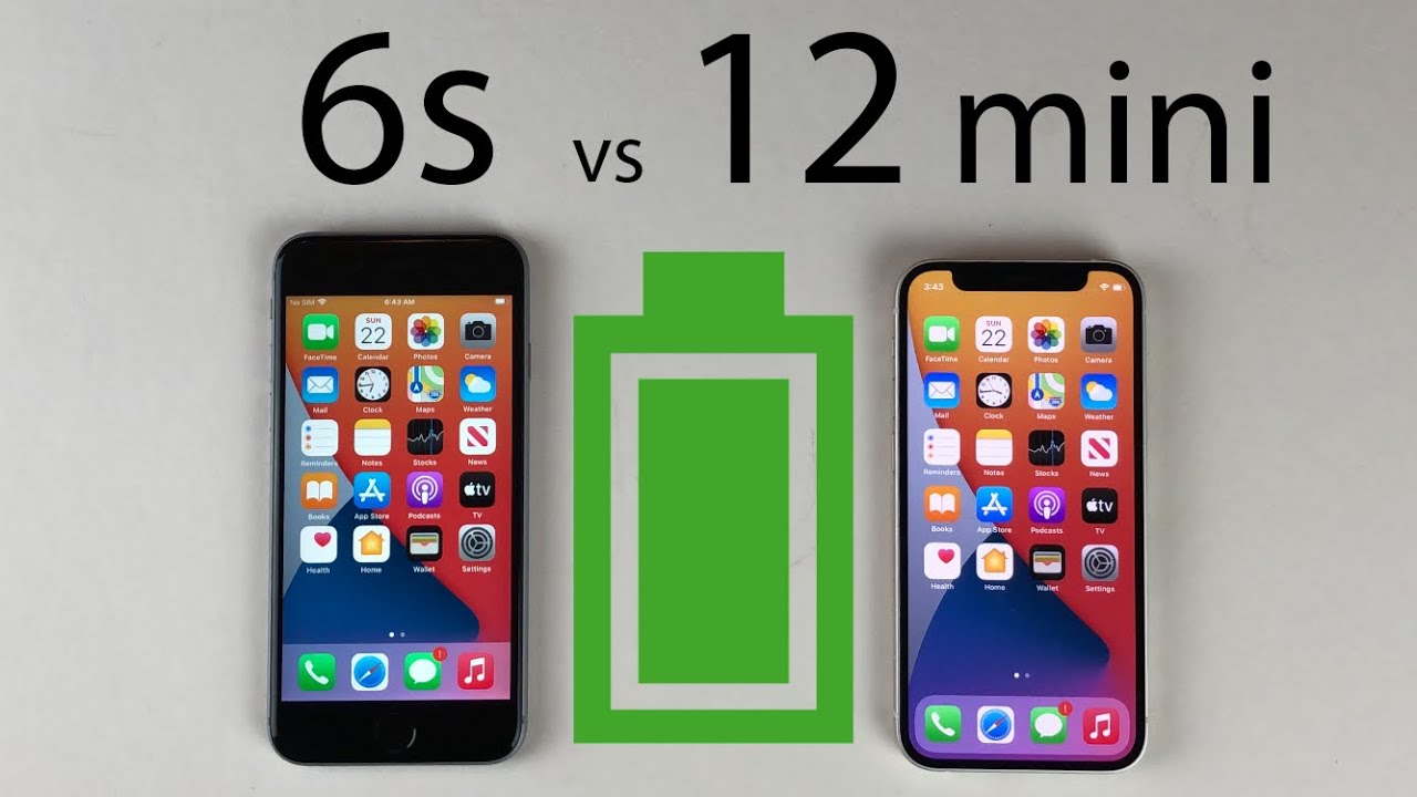 Iphone 12 Mini Vs Iphone 6s Battery Life Drain Test Youtube