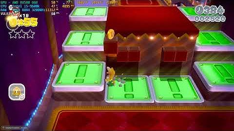 Cemu 1.21.1 - Super Mario 3D World - AMD RX580 - Vulkan