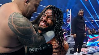 Roman Reigns Injured or Not Vs Jey Uso & Solo Sikoa  WWE Smackdown 2023 Highlights