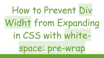 How to Prevent Div Widht from Expanding in CSS with white-space: pre-wrap