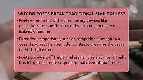 Why Do Poets Break Traditional Simile Rules? - The Prose Path