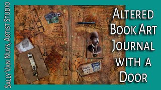 Altered Book Pages with a Door | Finishing My Altered Book Art Journal