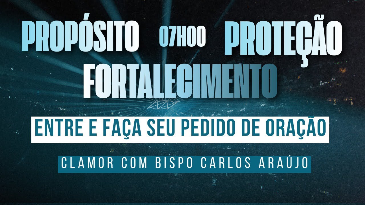 ORAÇÃO AO VIVO COM BISPO CARLOS ARAUJO