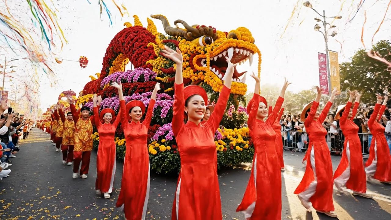 Vietnam Grand Flower Float Festival 2026 Áo Dài, Giant Floats & Dancers