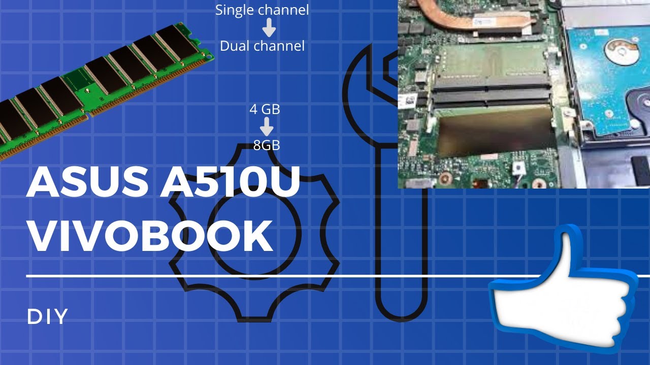 RAM upgrade: Before and after (ASUS VIVOBOOK A510U) - youtube