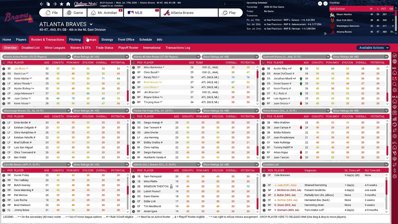 Let's Play OOTP 18 as Atlanta #3: Progress!