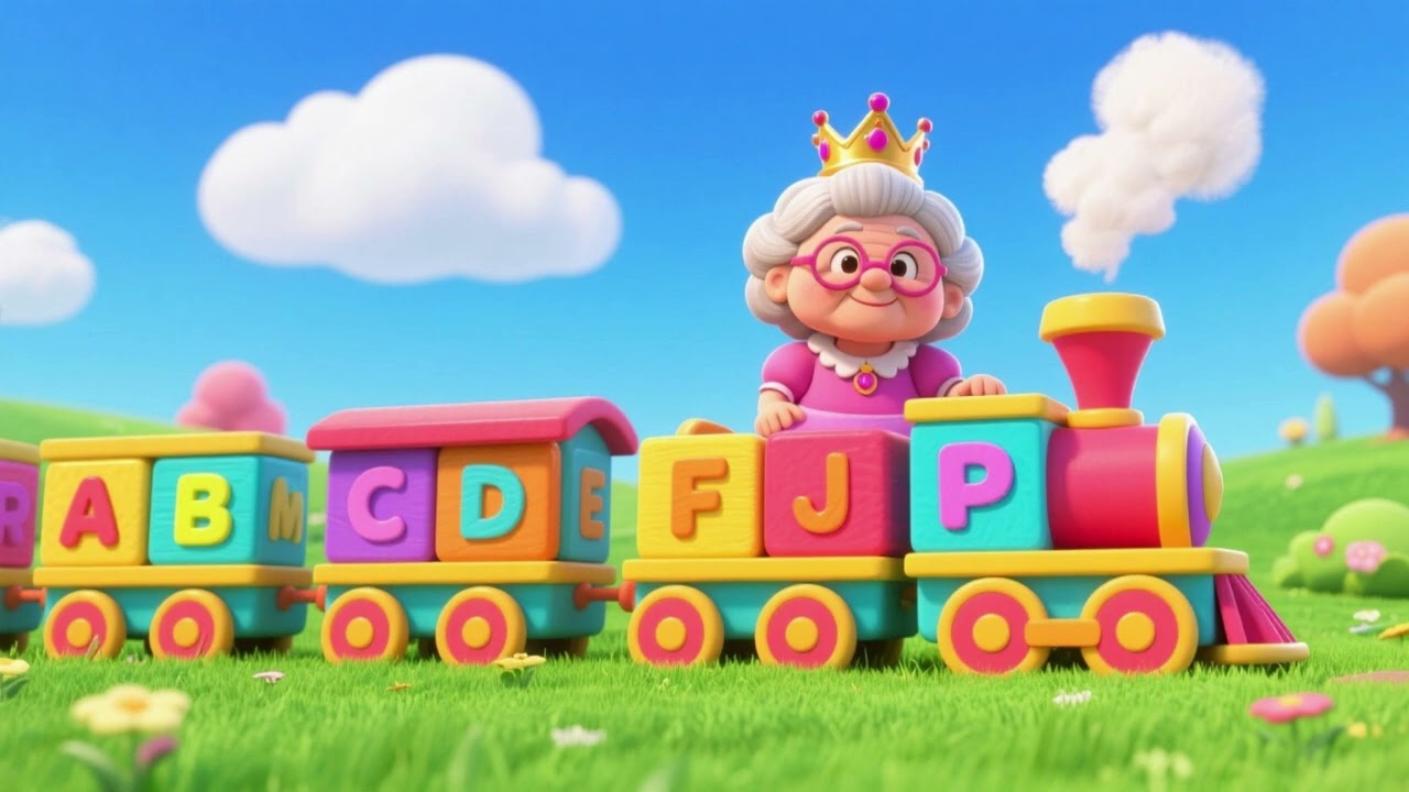 🚂 Grandma’s Alphabet Train with Princess P | ABC Nursery Rhymes for Kids 🎵