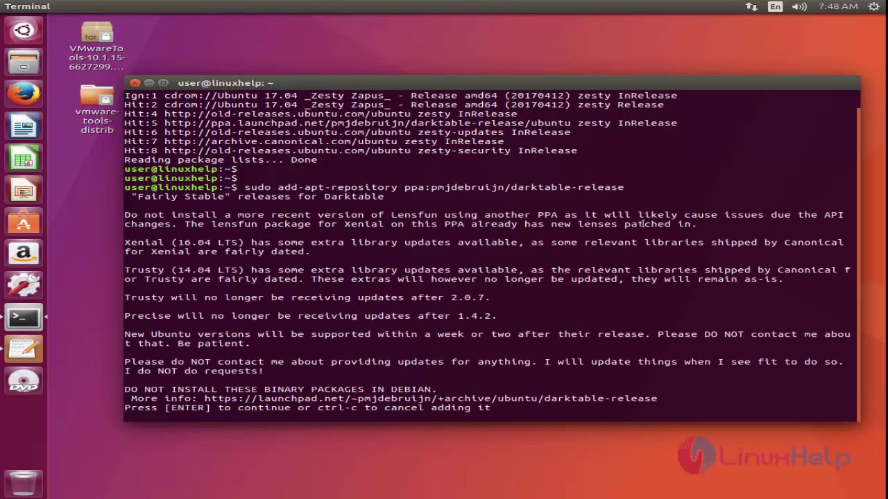 How To Install Darktable 2.4.0 In Ubuntu 17.04
