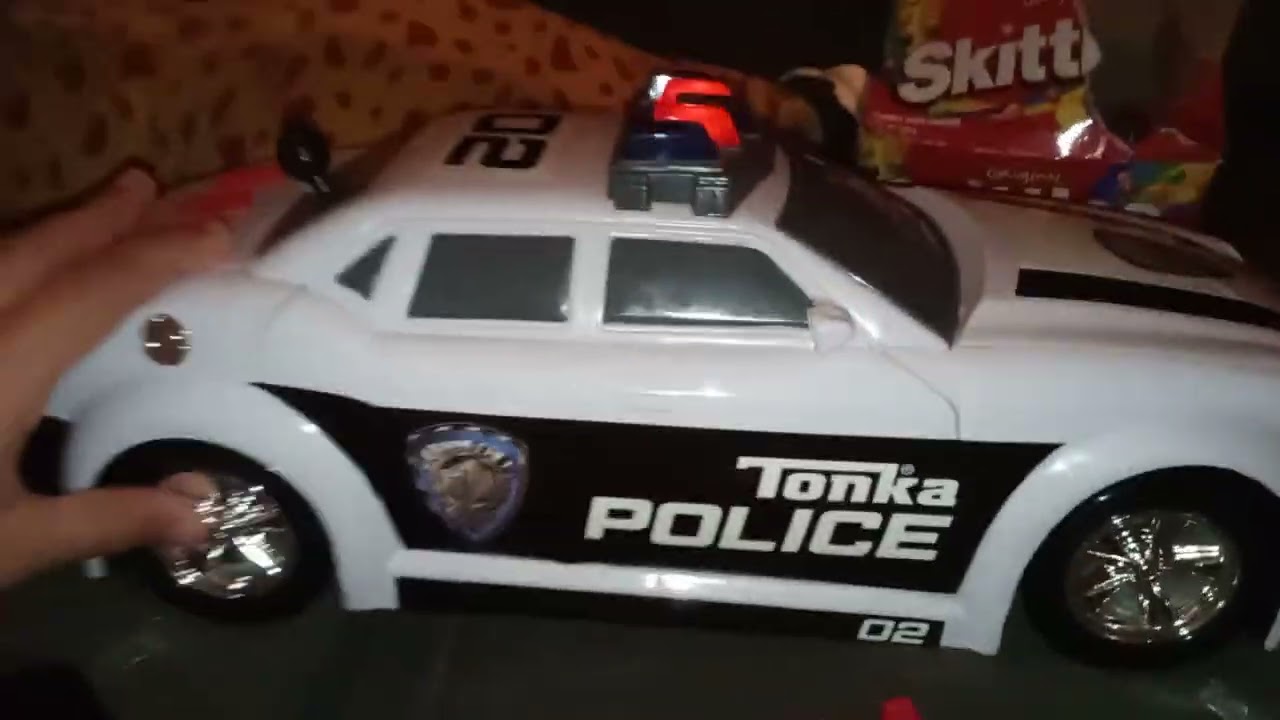 White tonka mighty motorized police cruiser (newly reborn)