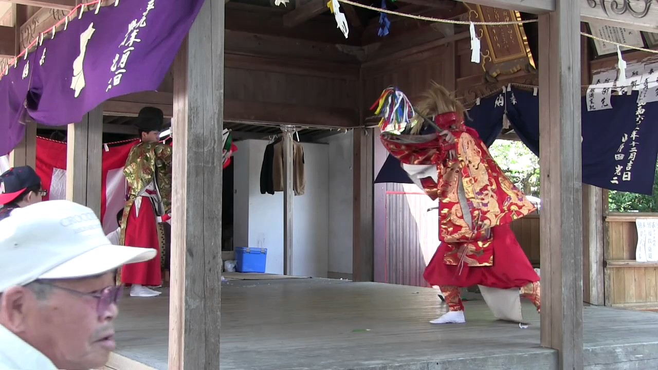 若籏神社春季大祭　植野神楽保存会『御先』その２