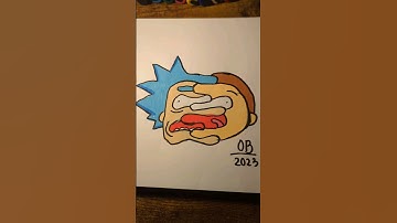 Drawing Rick and Morty With Posca Markers! Fusion Effect! #shorts
