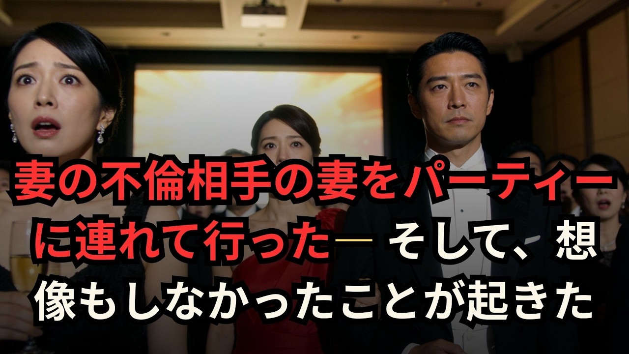 妻の不倫相手の妻とパーティーに出席した―そして、その後に起きた出来事は想像を超えていた。私の復讐…