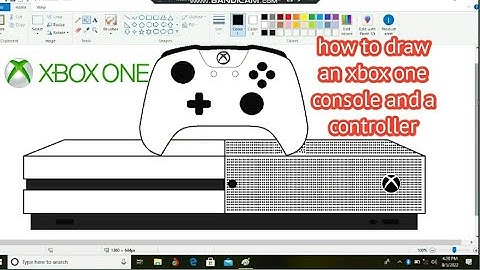 how to draw an xbox one console and a controller on paint ms